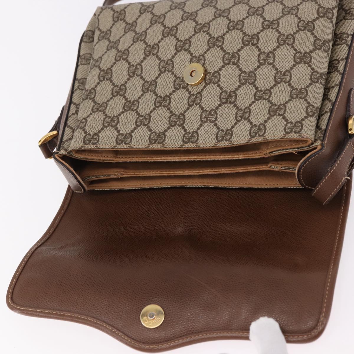 GUCCI GG Supreme Shoulder Bag PVC Beige Gold 001 113 6165 Auth 191928