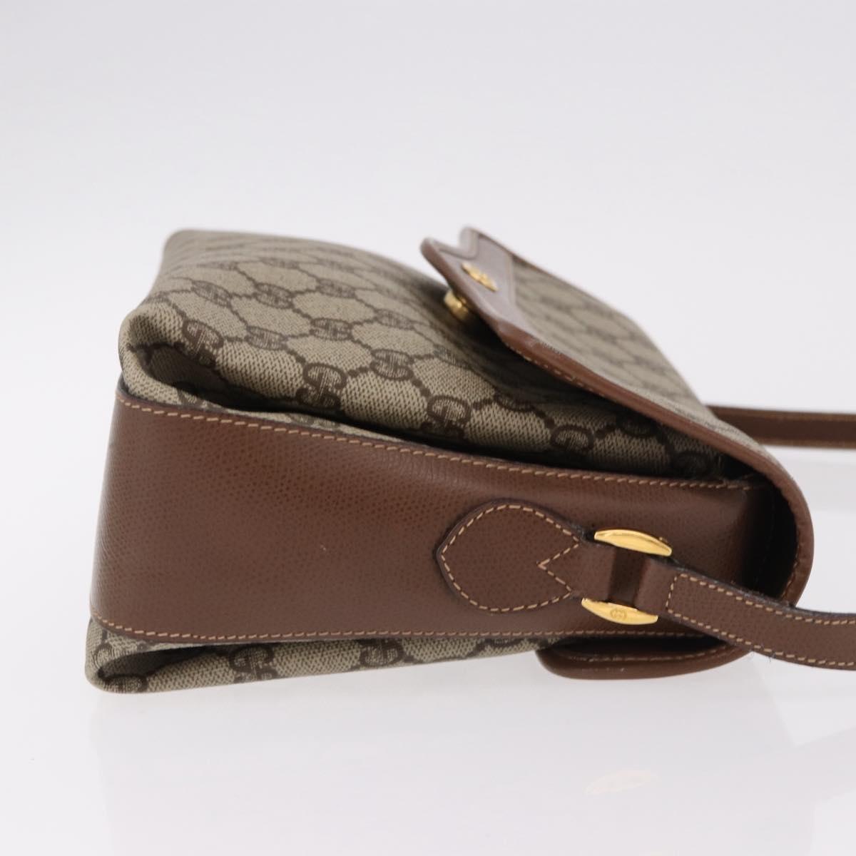 GUCCI GG Supreme Shoulder Bag PVC Beige Gold 001 113 6165 Auth 191928