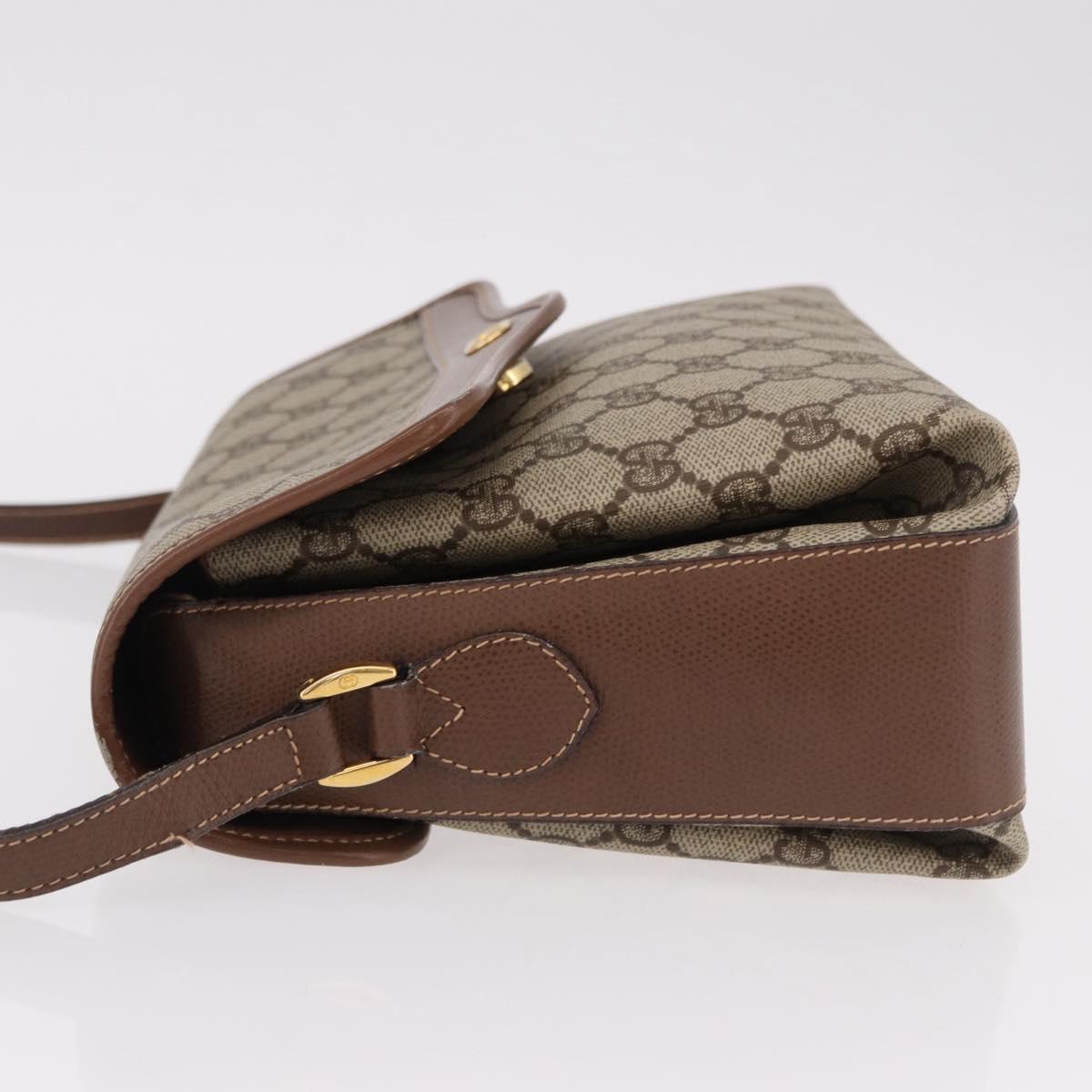 GUCCI GG Supreme Shoulder Bag PVC Beige Gold 001 113 6165 Auth 191928