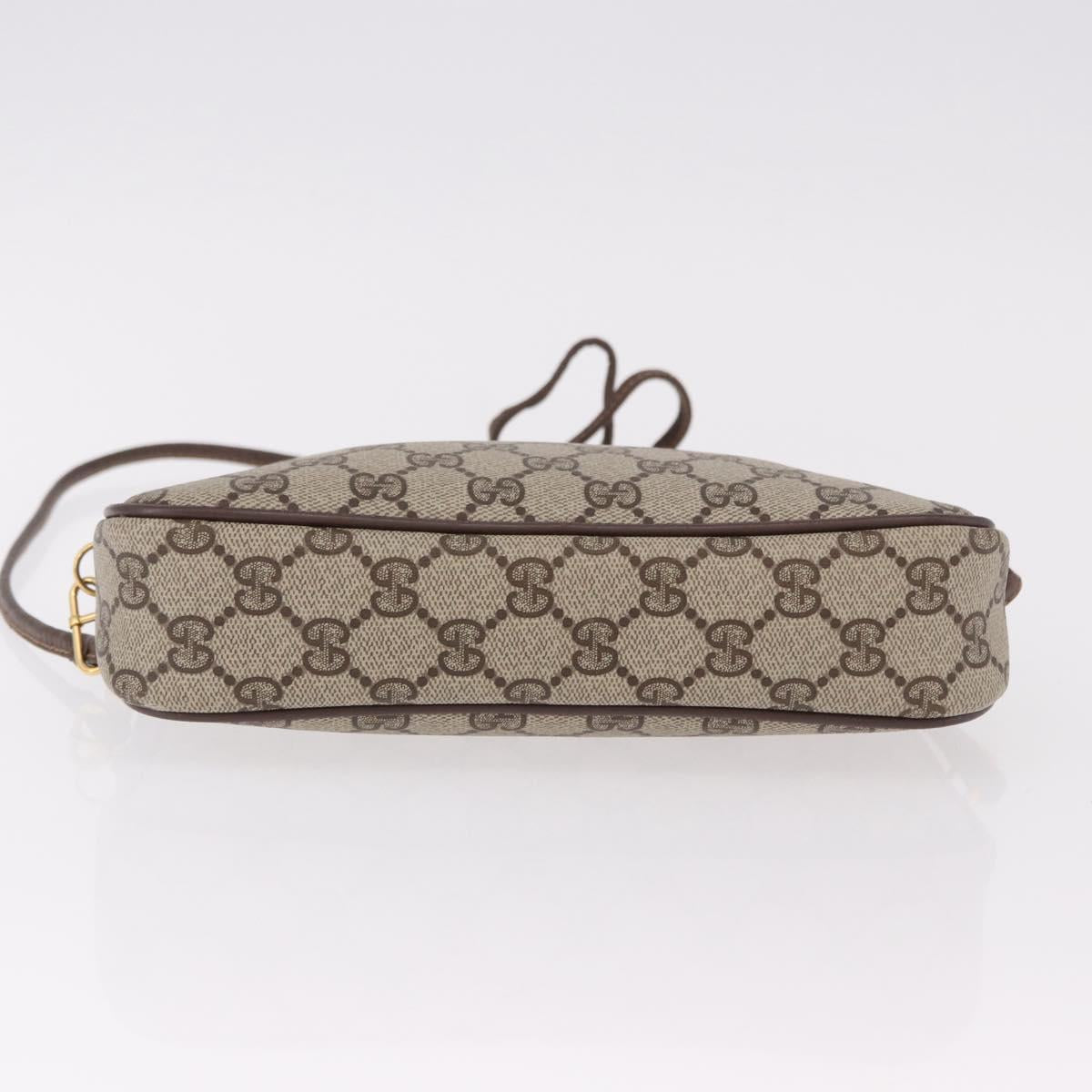 GUCCI GG Supreme Shoulder Bag PVC Beige Gold 97 02 068 Auth 191931