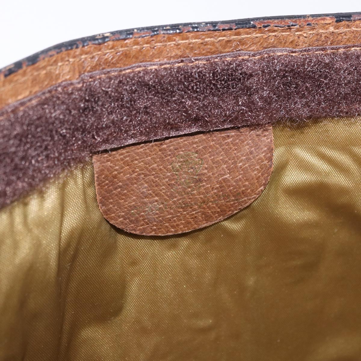 GUCCI GG Supreme Web Sherry Line Clutch Bag PVC Beige Auth 191932