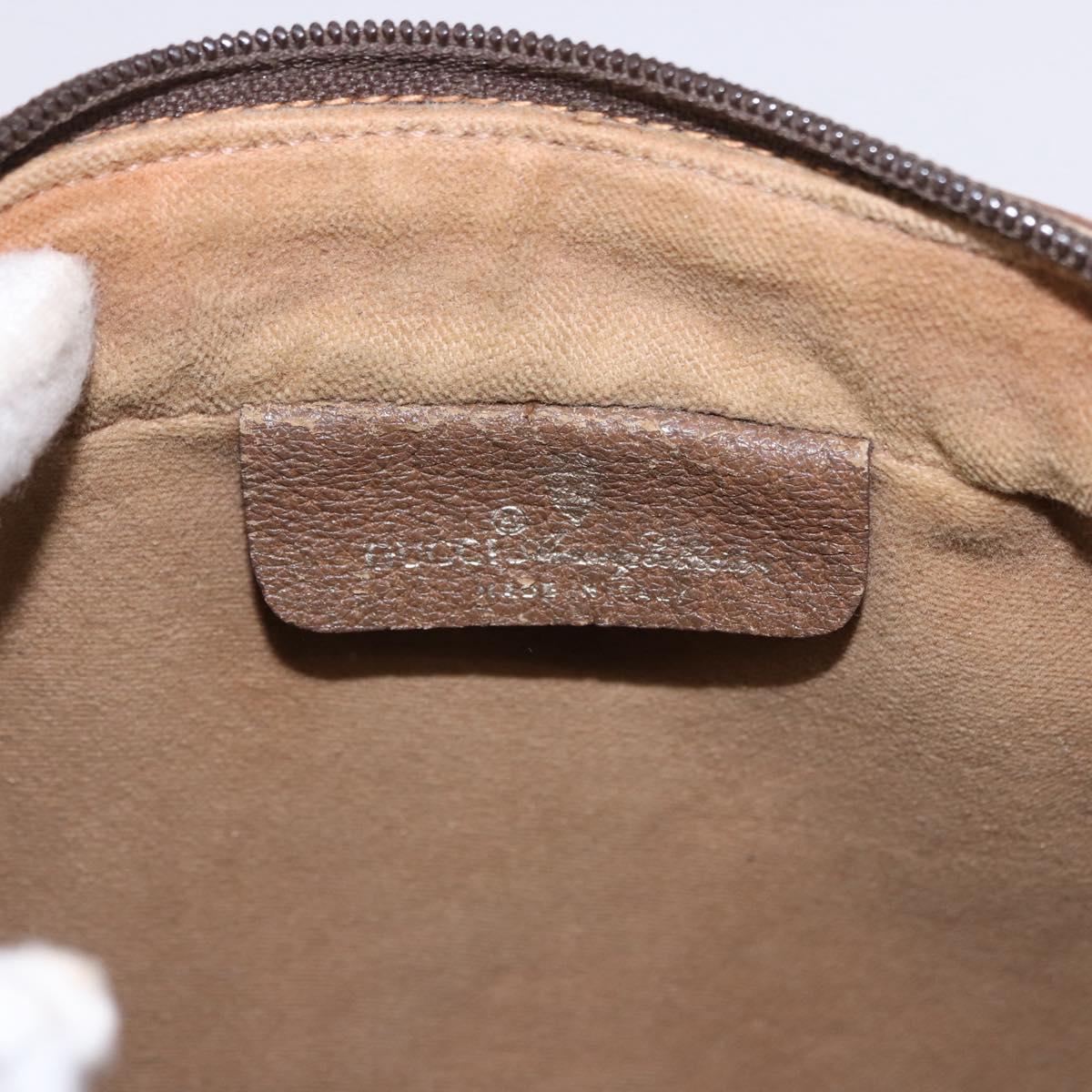 GUCCI GG Supreme Web Sherry Line Bag PVC Beige Gold 119 02 004 Auth 191933