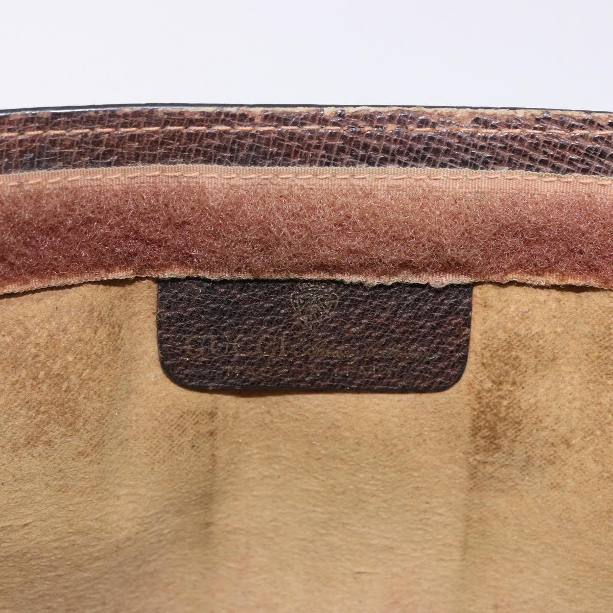 GUCCI GG Supreme Web Sherry Line Clutch Bag PVC Beige 37 014 2125 Auth 191934