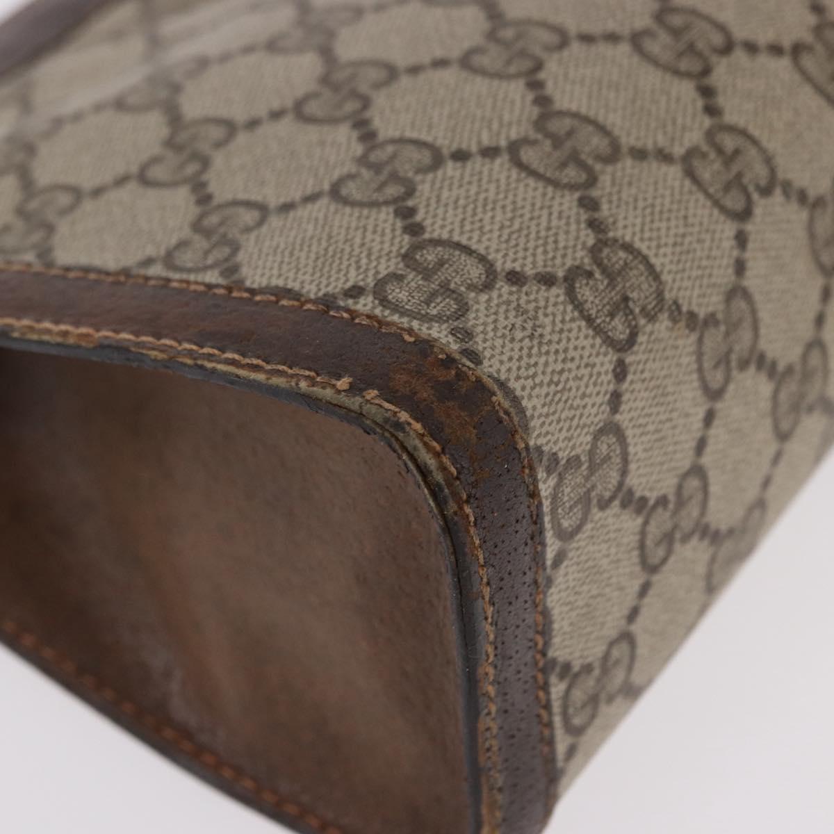 GUCCI GG Supreme Web Sherry Line Clutch Bag PVC Beige 37 014 2125 Auth 191934
