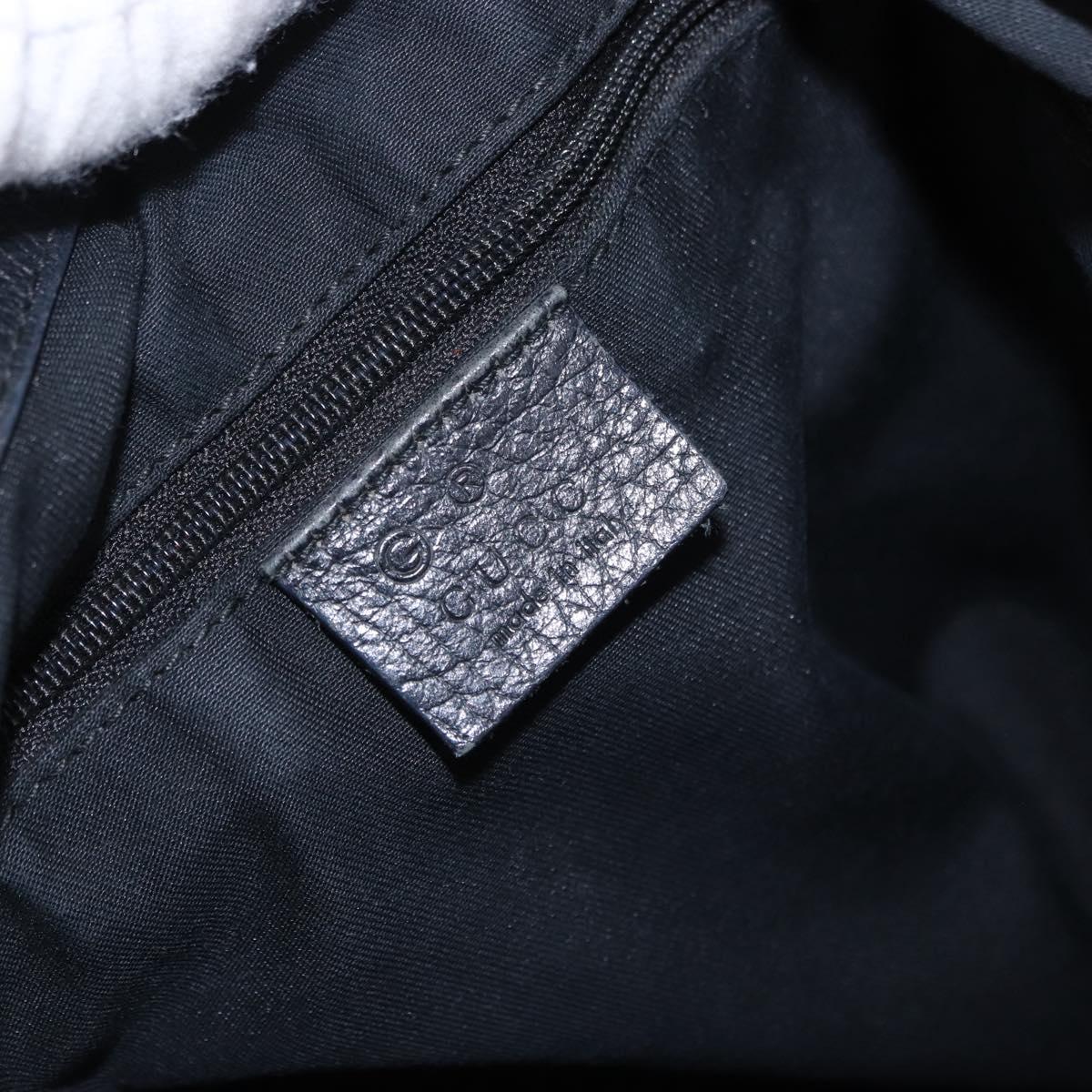 GUCCI GG Canvas Hand Bag Outlet Black Silver 179777 Auth 191936