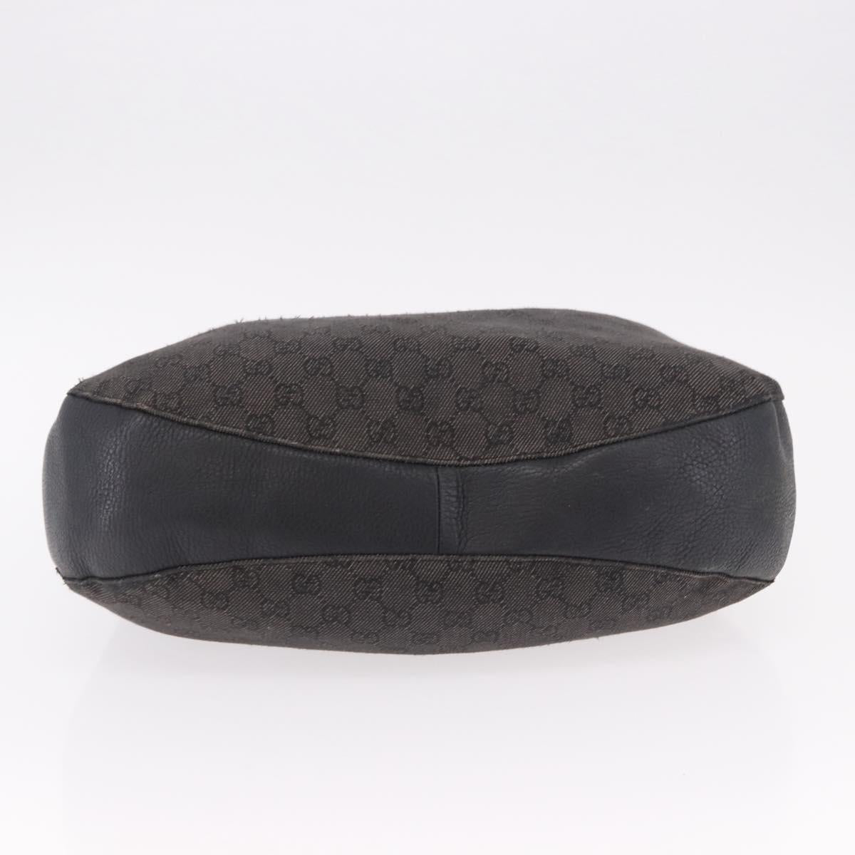 GUCCI GG Canvas Hand Bag Outlet Black Silver 179777 Auth 191936