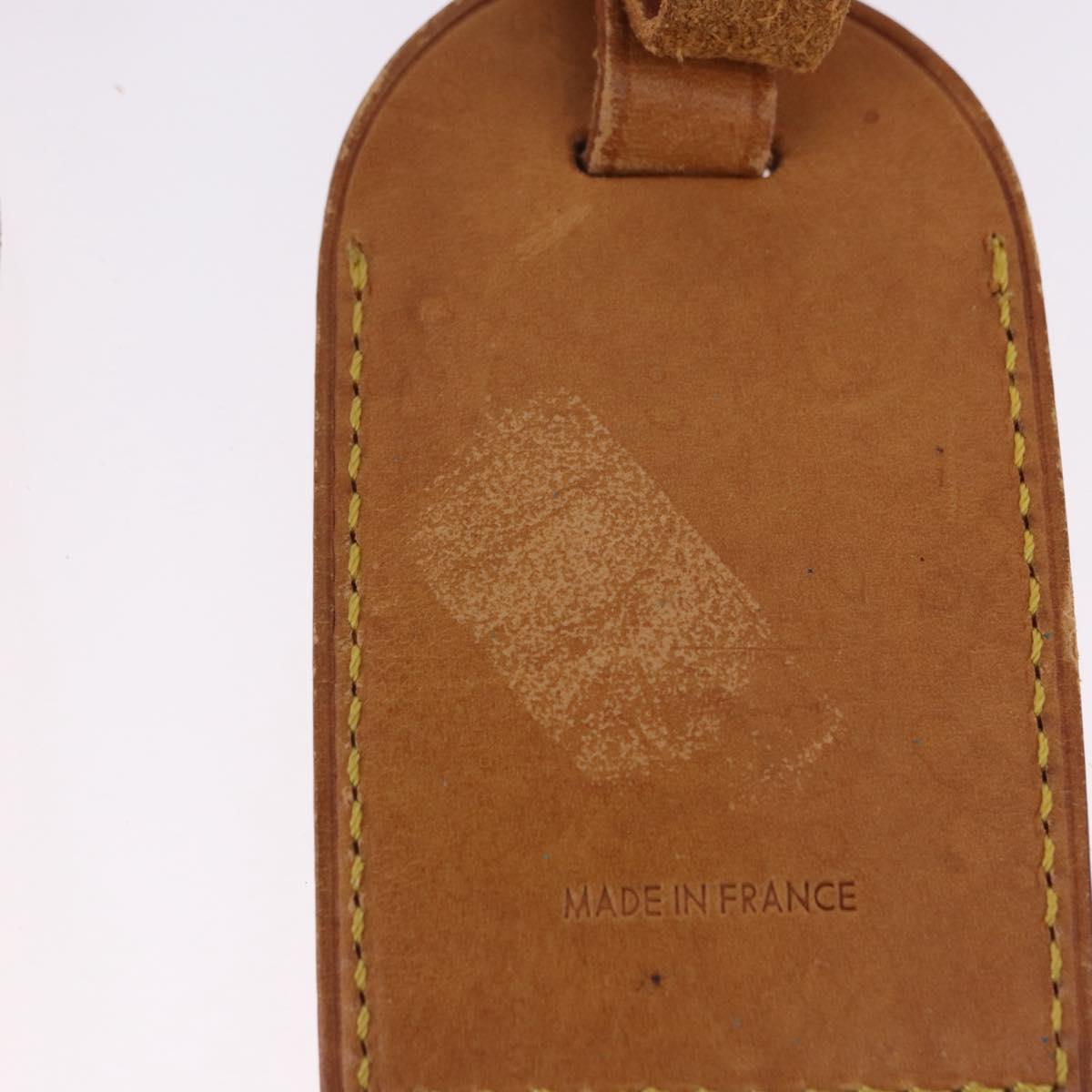 LOUIS VUITTON Name Tag Powanie 10 Set Powanie Leather Beige LV Auth 191947