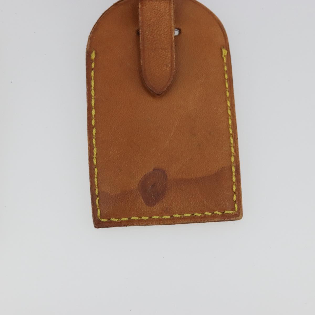 LOUIS VUITTON Name Tag Powanie 10 Set Powanie Leather Beige LV Auth 191948