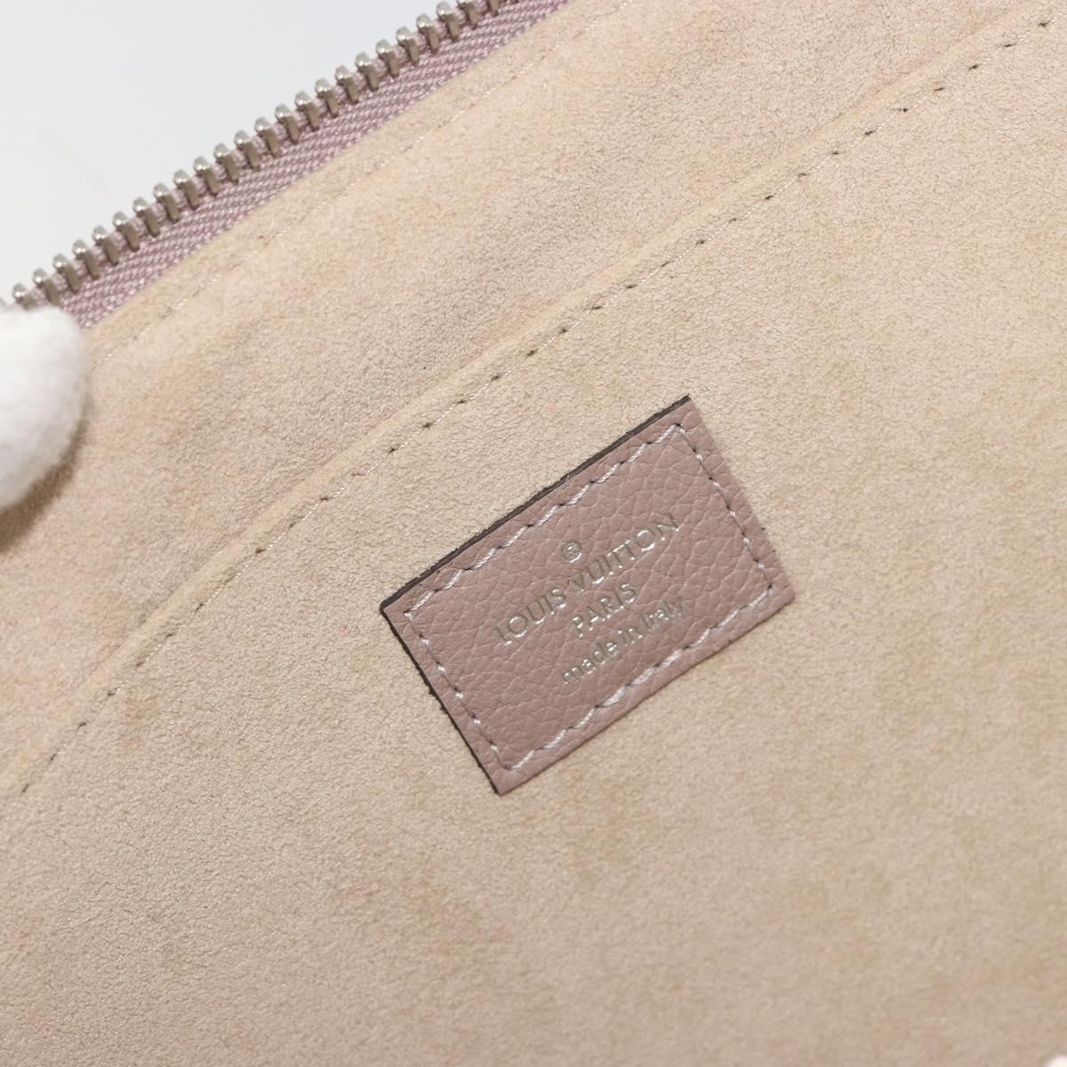 LOUIS VUITTON Pochette Jules PM Clutch Bag Leather Taupe R99760 LV Auth 191954V