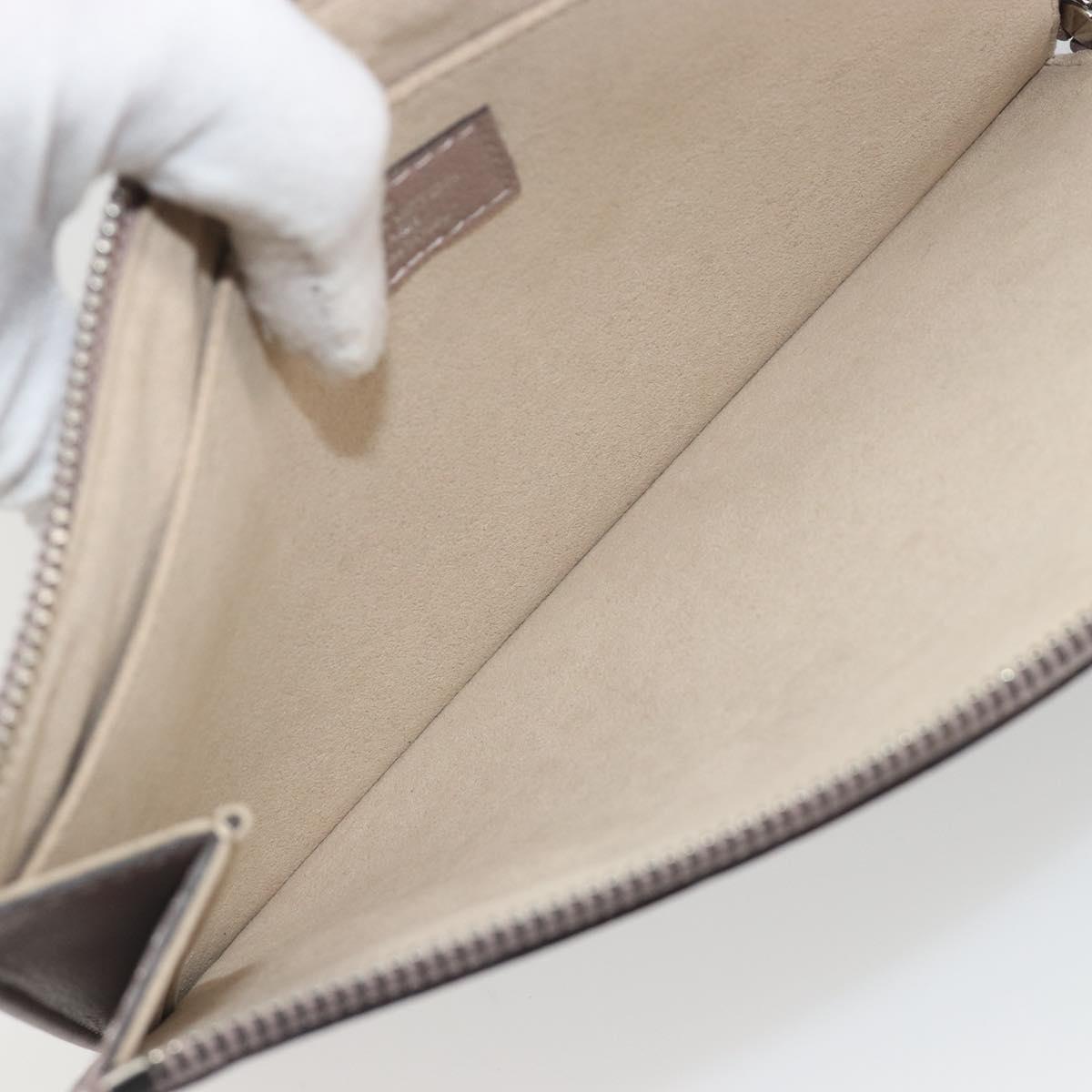 LOUIS VUITTON Pochette Jules PM Clutch Bag Leather Taupe R99760 LV Auth 191954V