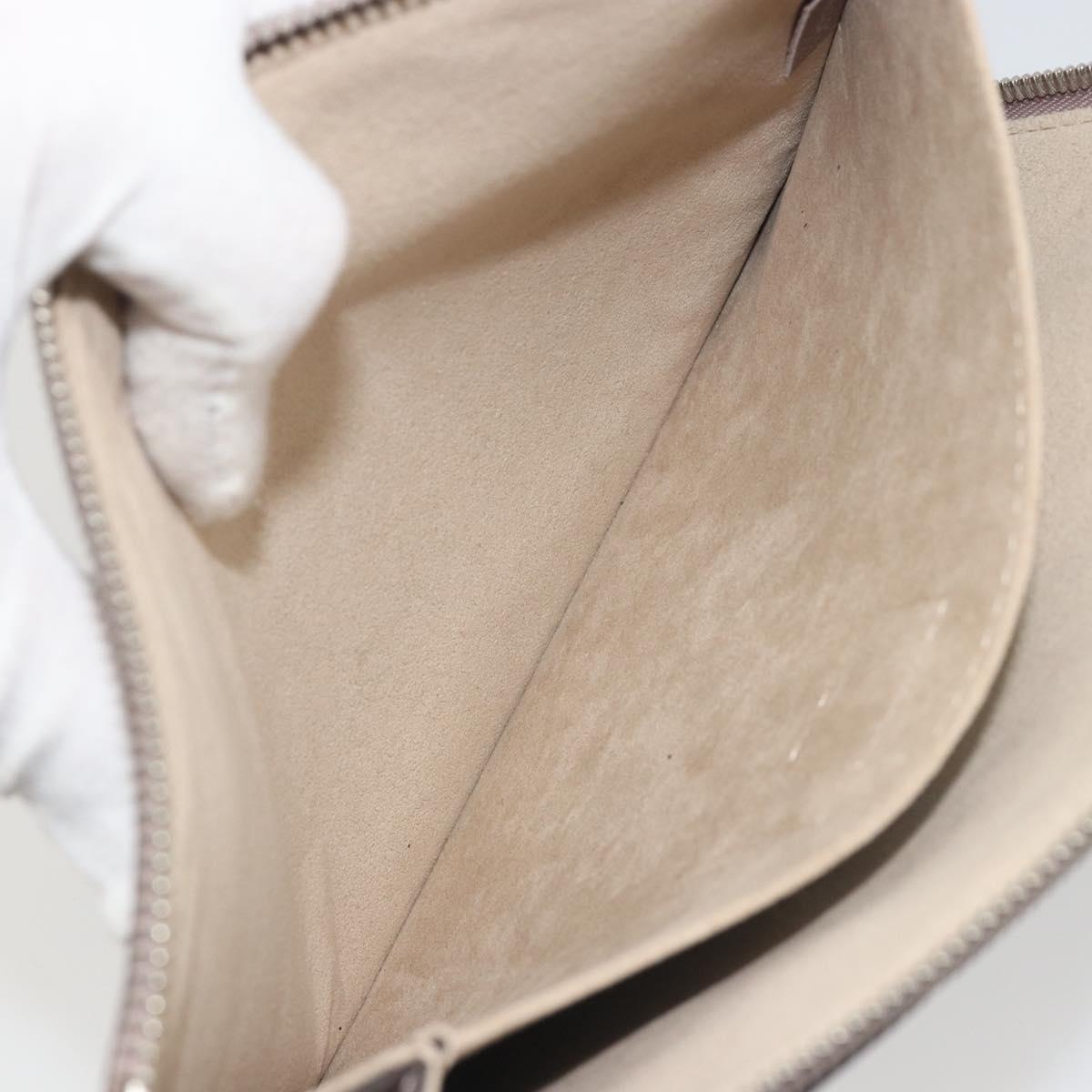 LOUIS VUITTON Pochette Jules PM Clutch Bag Leather Taupe R99760 LV Auth 191954V