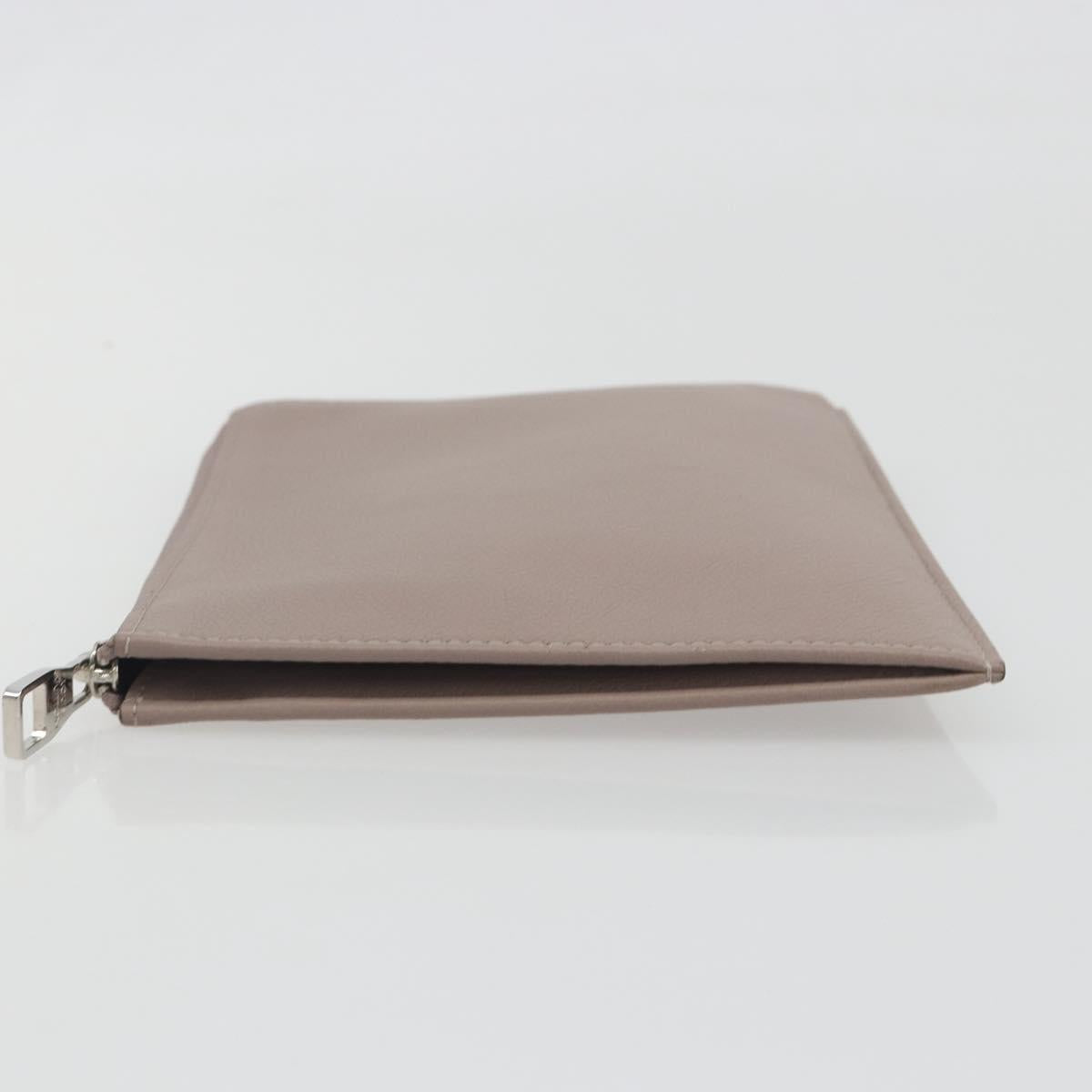 LOUIS VUITTON Pochette Jules PM Clutch Bag Leather Taupe R99760 LV Auth 191954V