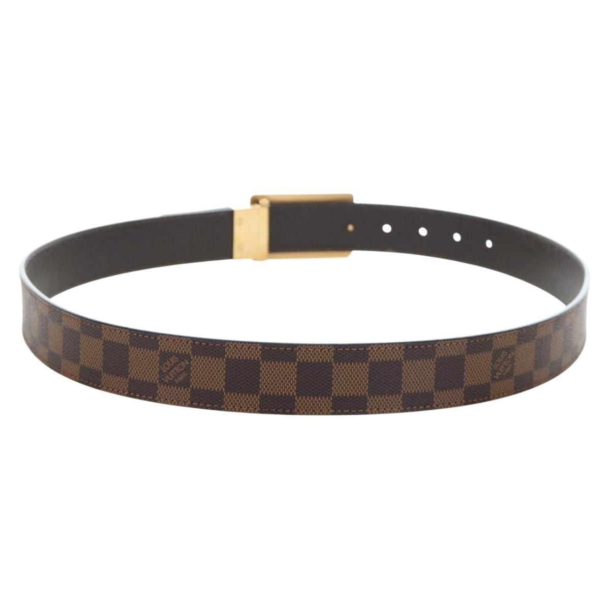 LOUIS VUITTON Damier Ebene Ceinture Anne Van Tours Belt M9677 LV Auth 191957V