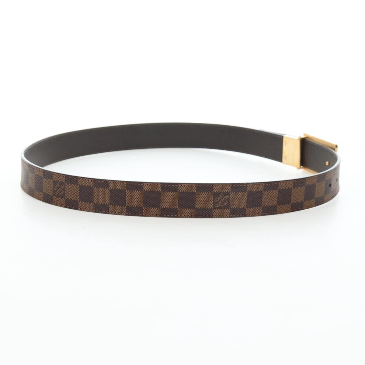 LOUIS VUITTON Damier Ebene Ceinture Anne Van Tours Belt M9677 LV Auth 191957V