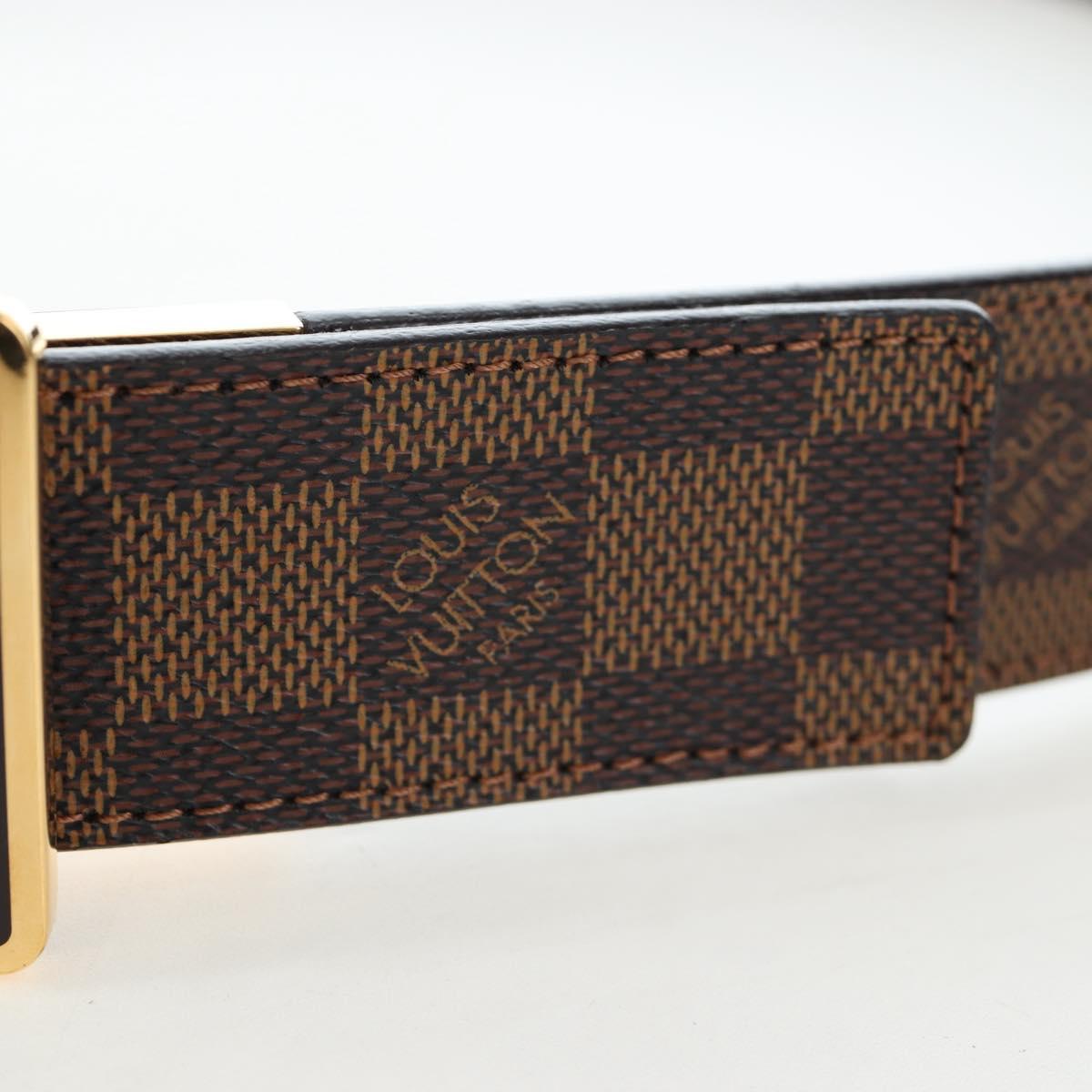 LOUIS VUITTON Damier Ebene Ceinture Anne Van Tours Belt M9677 LV Auth 191957V