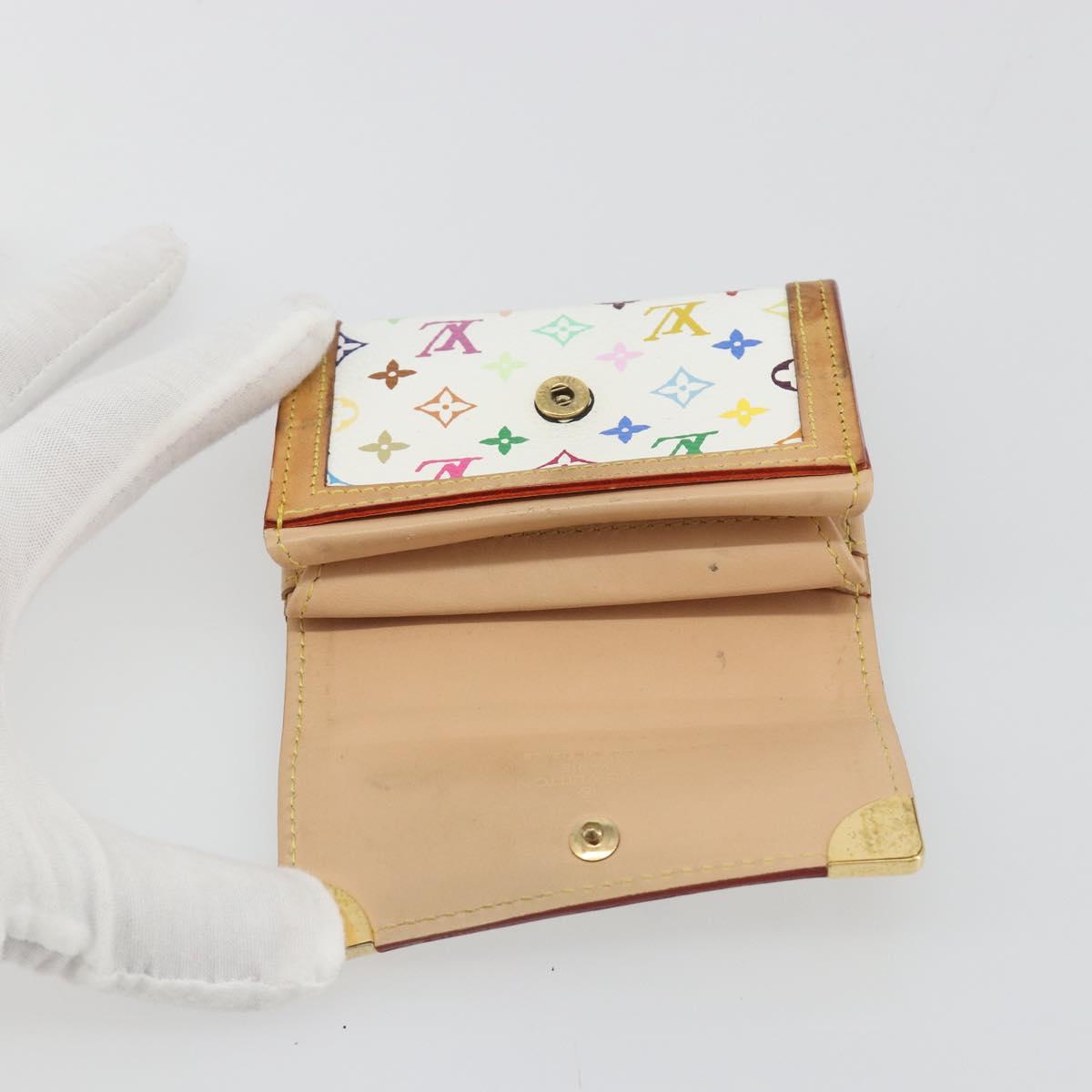 LOUIS VUITTON Multicolor Porte Monnaie Pla Coin Purse M92657 LV Auth 191959