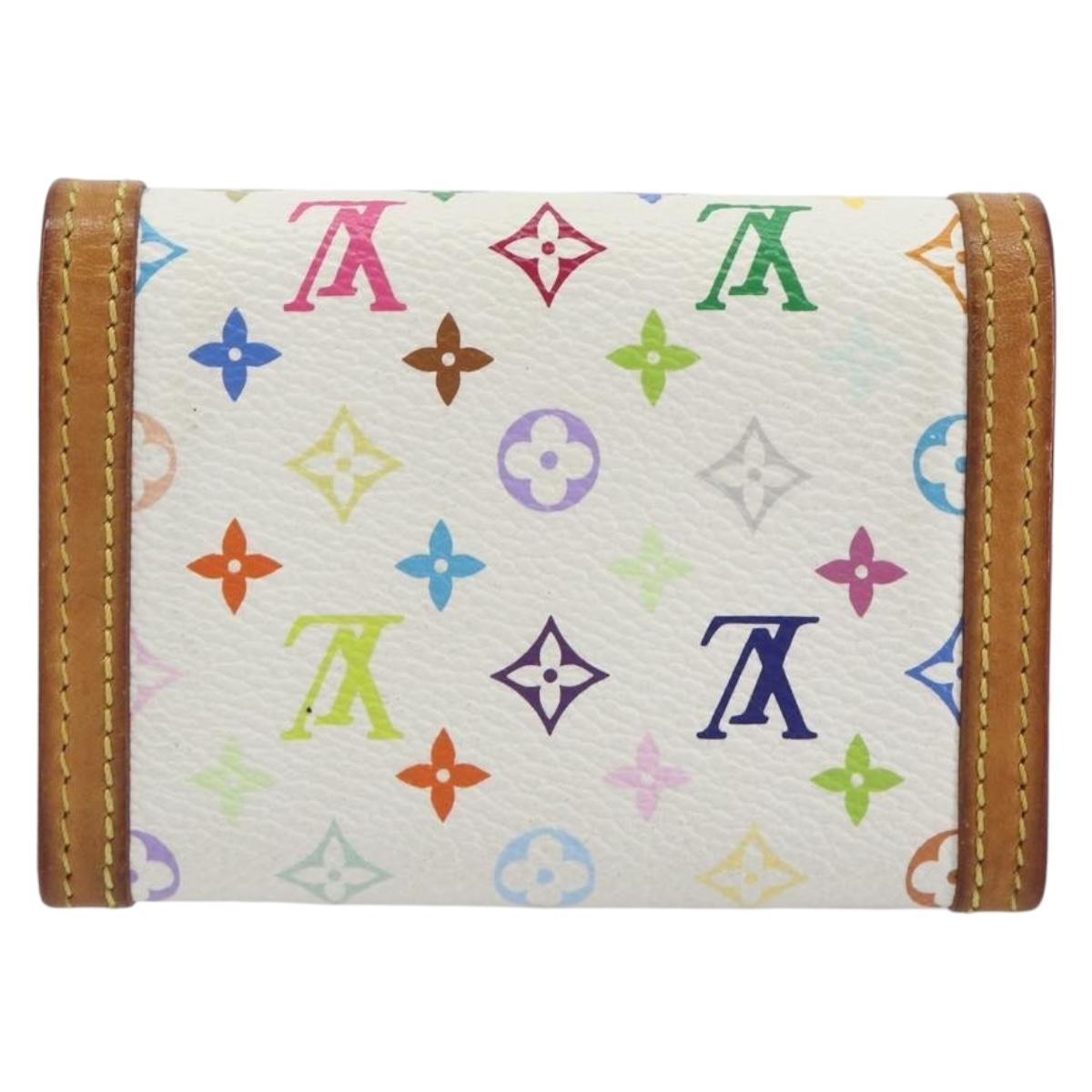 LOUIS VUITTON Multicolor Porte Monnaie Pla Coin Purse M92657 LV Auth 191959