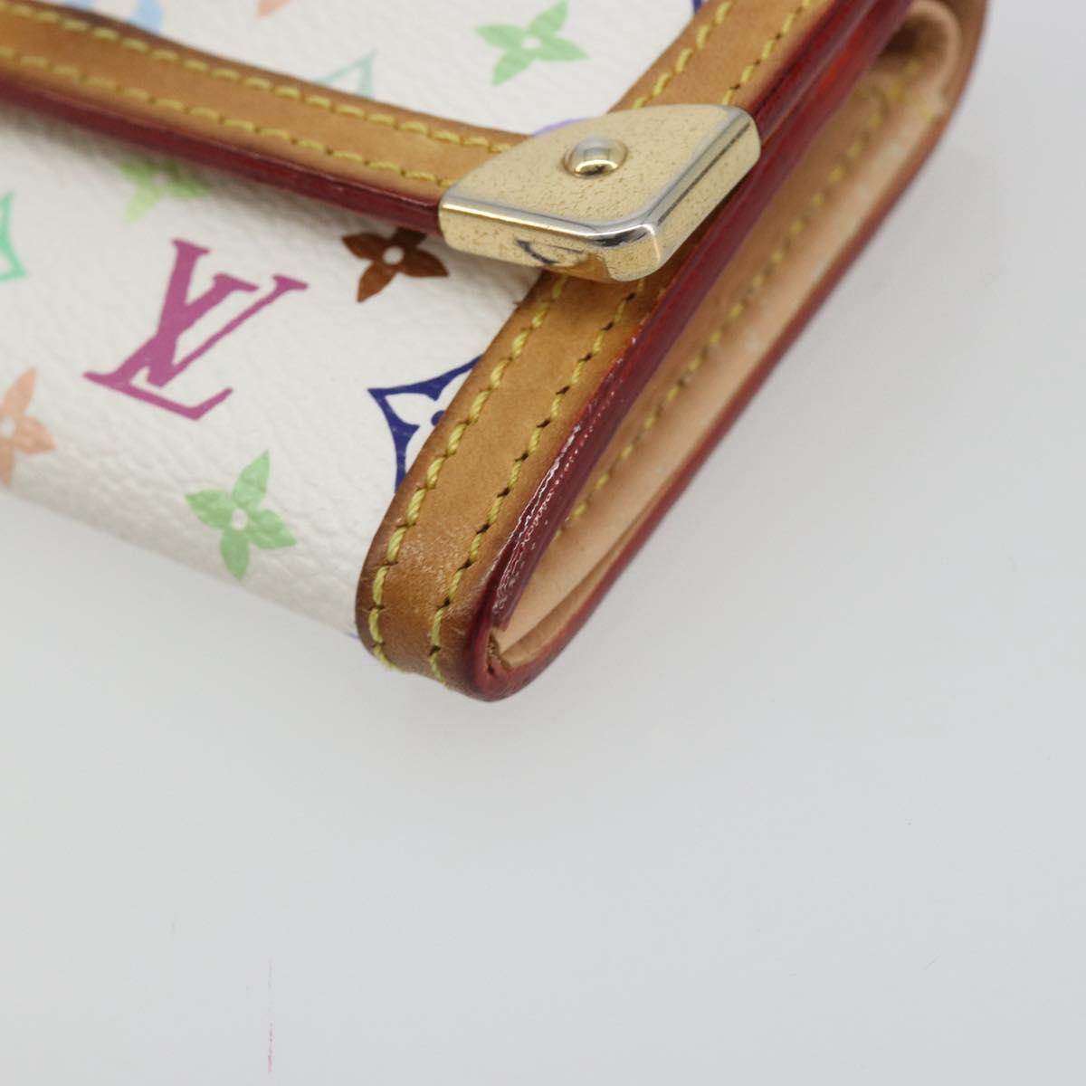 LOUIS VUITTON Multicolor Porte Monnaie Pla Coin Purse M92657 LV Auth 191959