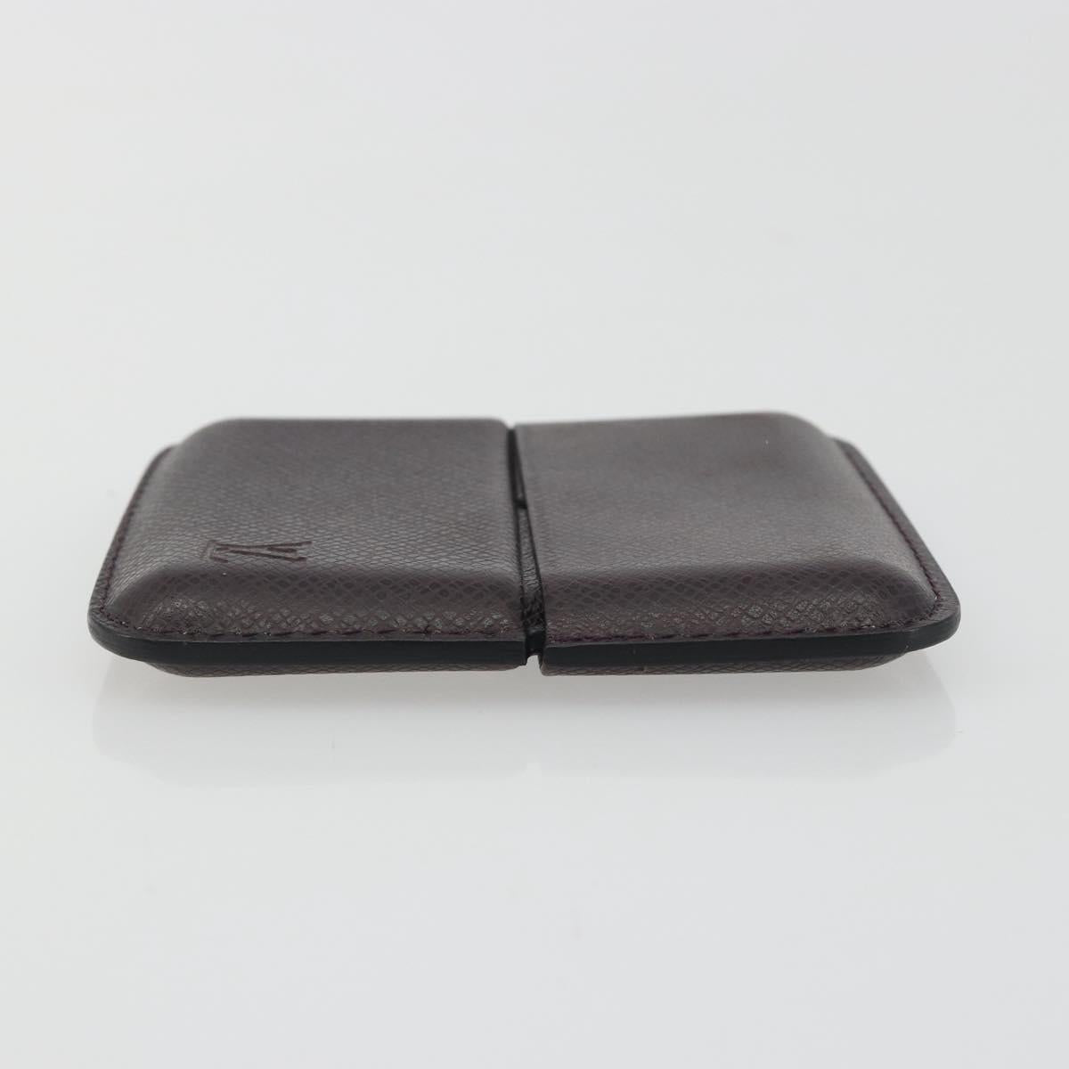 LOUIS VUITTON Taiga Cigarillo Cigarette Case Acajou M30736 LV Auth 191962