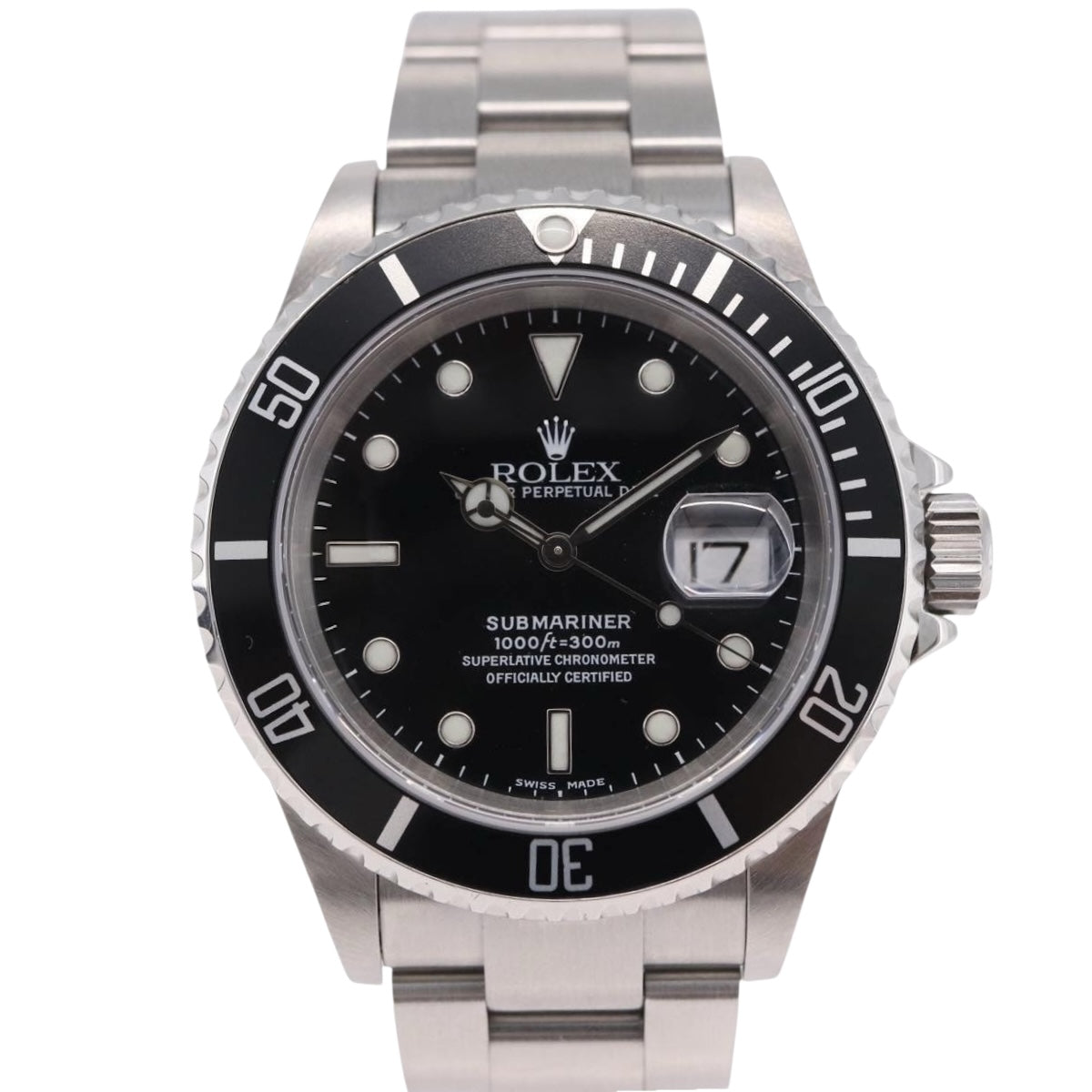 ROLEX Submariner Date Watches Stainless Steel Silver 116520 Auth 191967SM