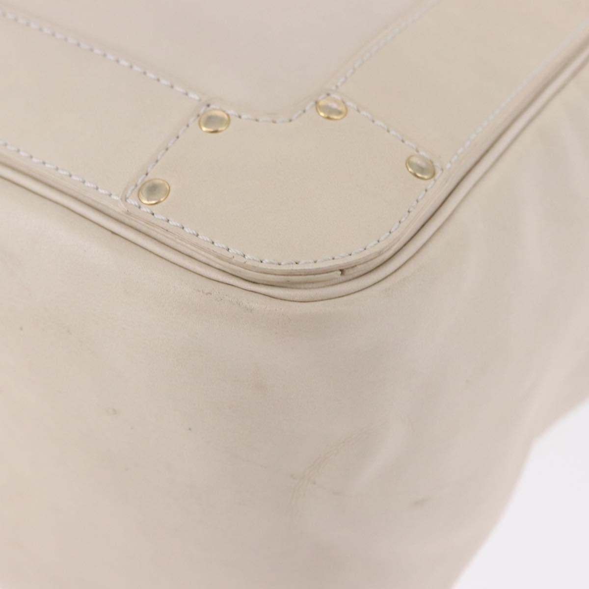 Chloe Eden Tote Bag Leather Ivory Gold Auth 191972A