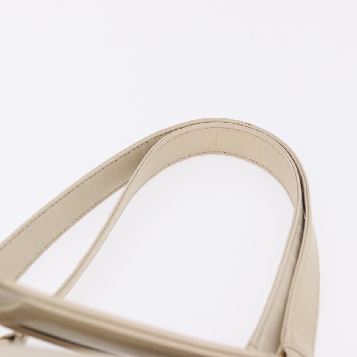 Chloe Eden Tote Bag Leather Ivory Gold Auth 191972A