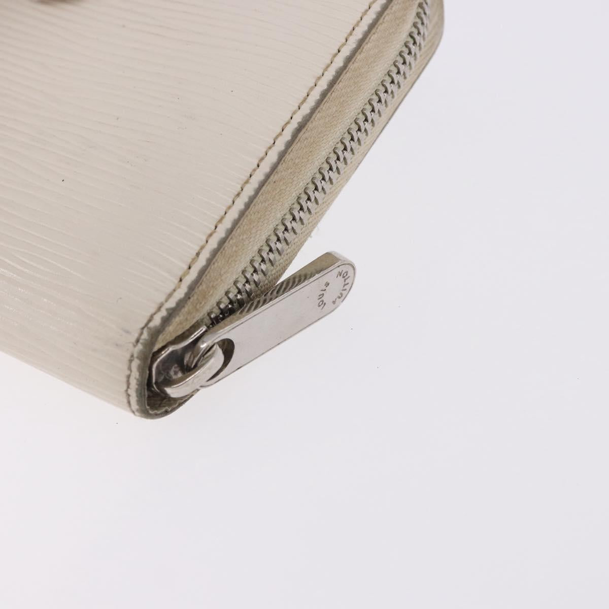 LOUIS VUITTON Epi Zippy Wallet Long Wallet White M6007J LV Auth 191982