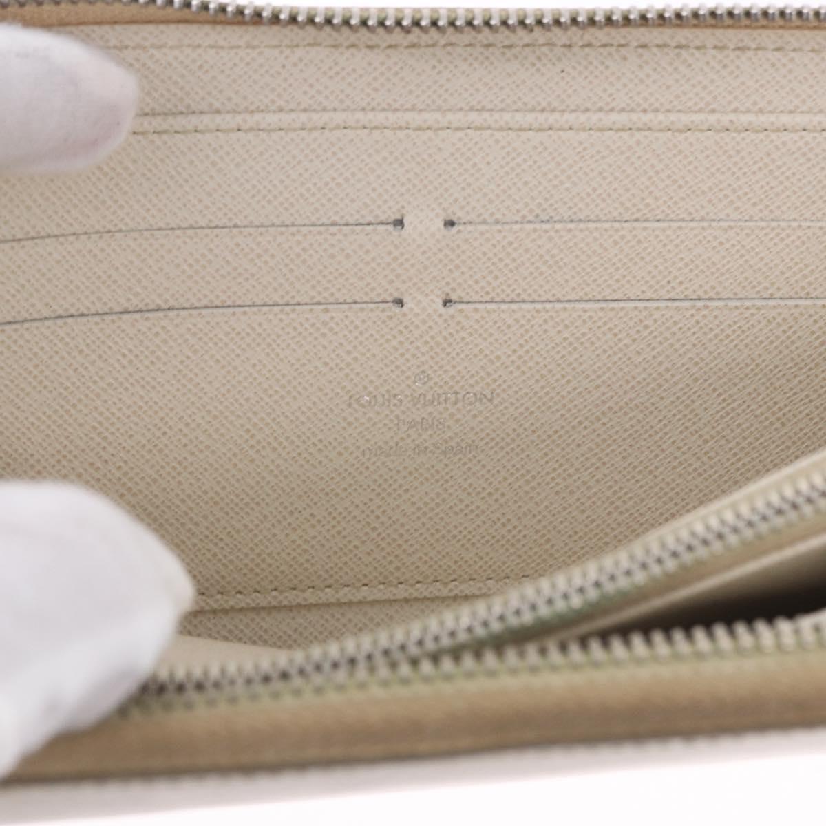 LOUIS VUITTON Epi Zippy Wallet Long Wallet White M6007J LV Auth 191982