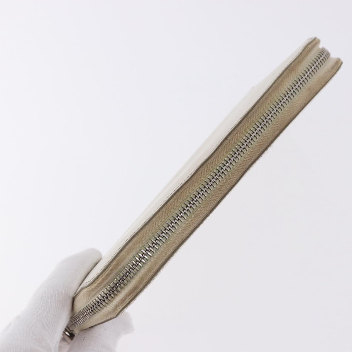 LOUIS VUITTON Epi Zippy Wallet Long Wallet White M6007J LV Auth 191982