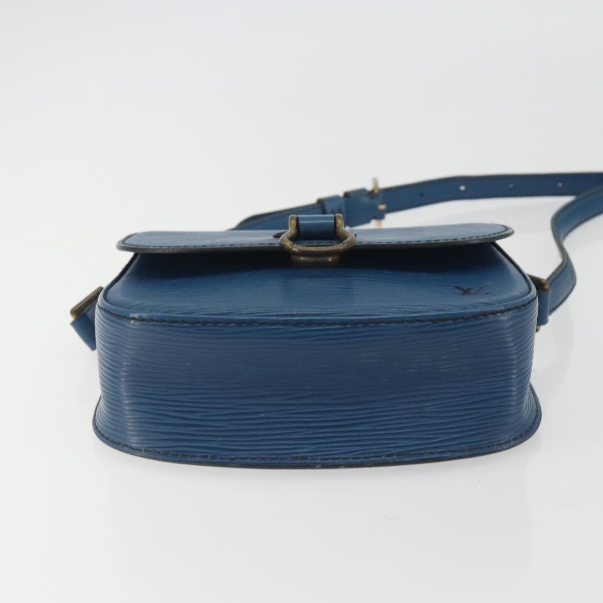 LOUIS VUITTON Epi Saint Cloud PM Shoulder Bag Blue M52195 LV Auth 191988