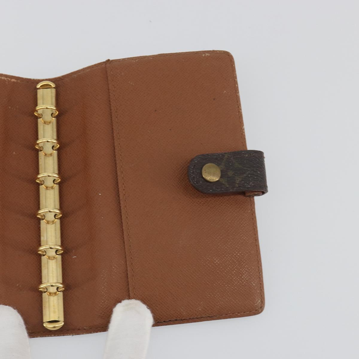 LOUIS VUITTON Monogram Agenda PM Day Planner Cover R20005 LV Auth 191989