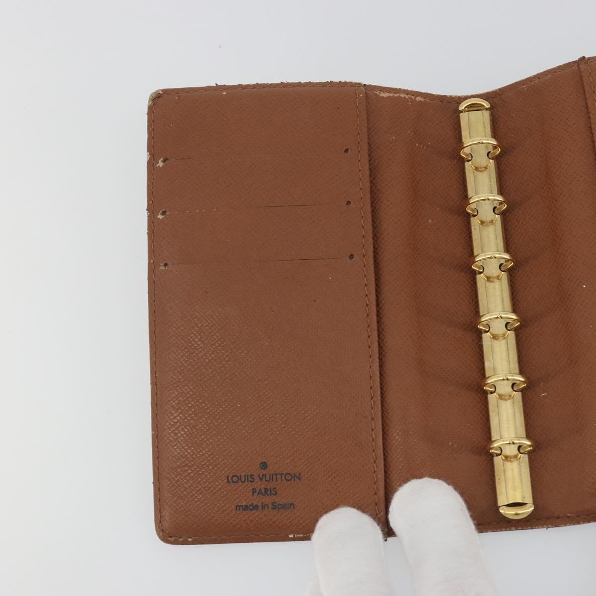 LOUIS VUITTON Monogram Agenda PM Day Planner Cover R20005 LV Auth 191989