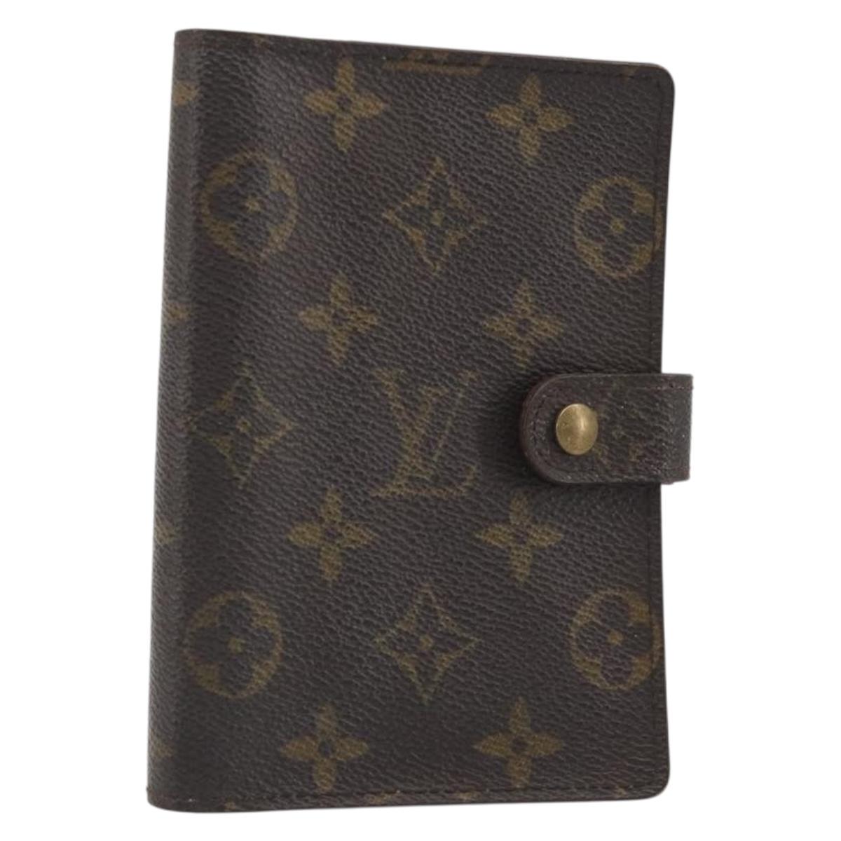 LOUIS VUITTON Monogram Agenda PM Day Planner Cover R20005 LV Auth 191989