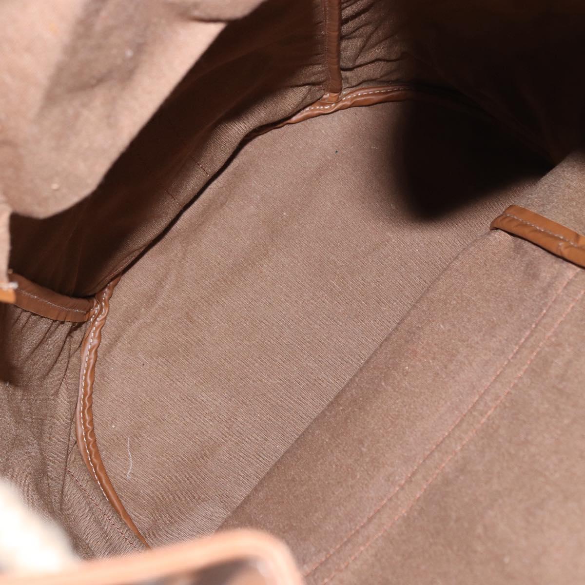 Christian Dior Honeycomb Canvas Shoulder Bag PVC Beige Auth 191990