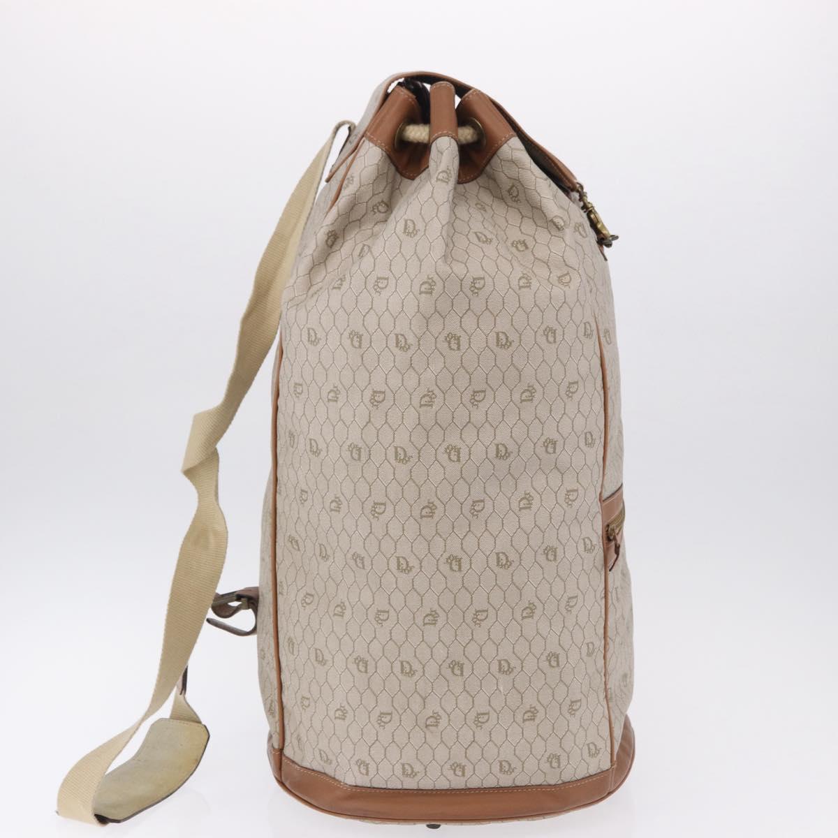 Christian Dior Honeycomb Canvas Shoulder Bag PVC Beige Auth 191990