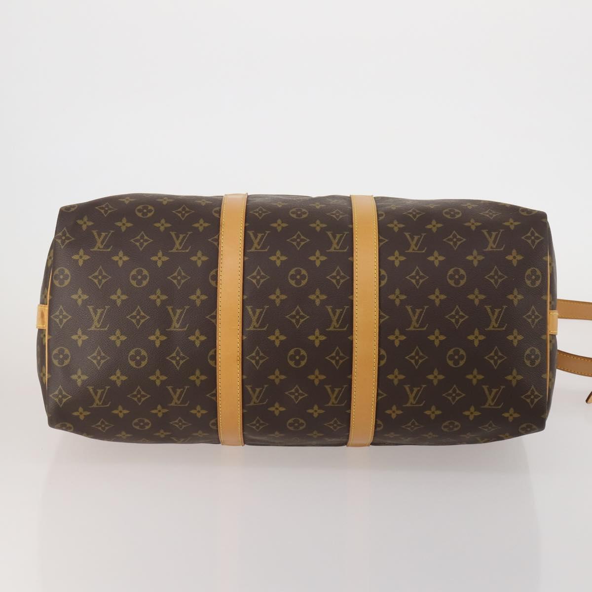 LOUIS VUITTON Monogram Keepall Bandouliere 50 Boston Bag M41416 LV Auth 191991V