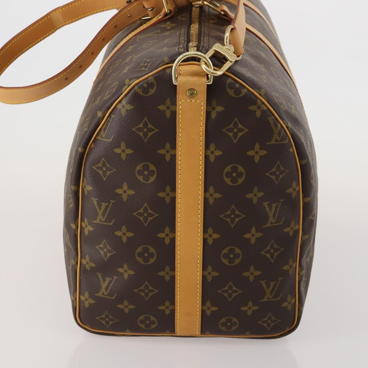 LOUIS VUITTON Monogram Keepall Bandouliere 50 Boston Bag M41416 LV Auth 191991V
