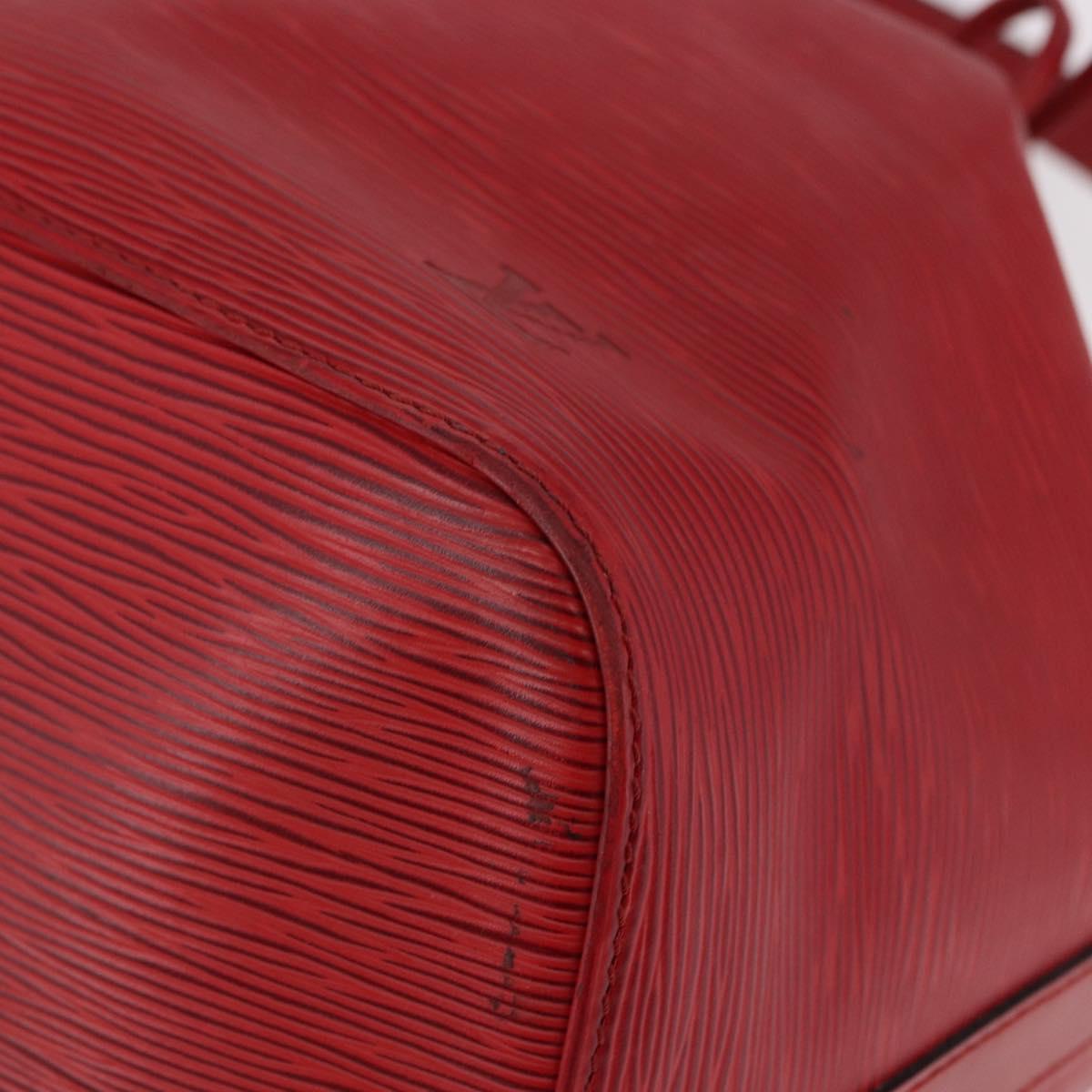 LOUIS VUITTON Epi Petit Noe Shoulder Bag Red M44107 LV Auth 191992