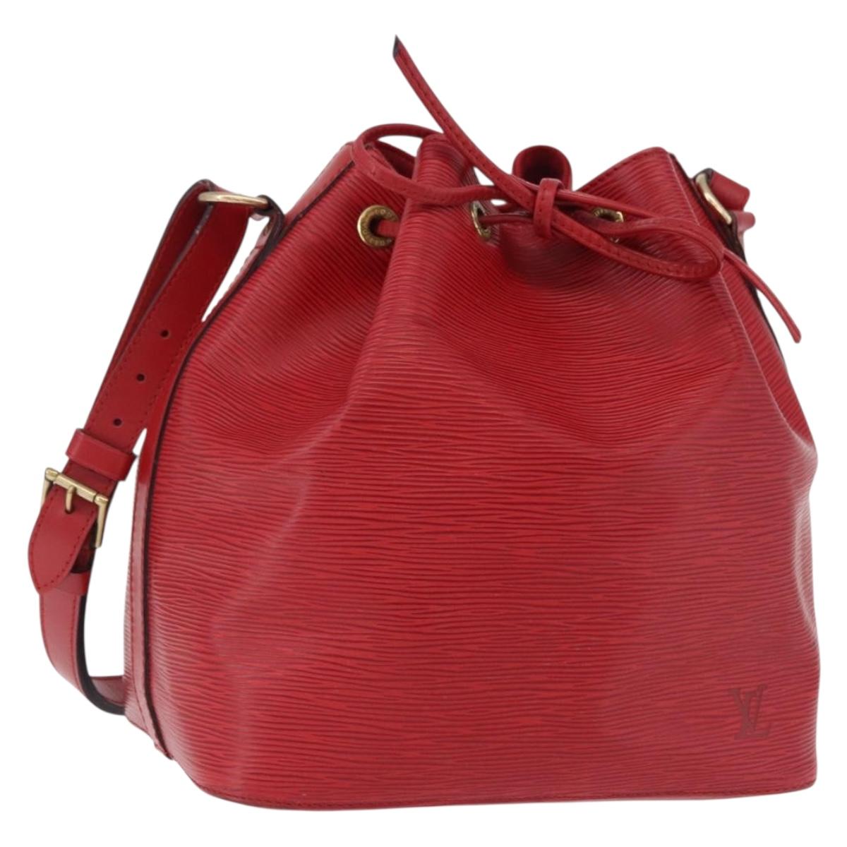 LOUIS VUITTON Epi Petit Noe Shoulder Bag Red M44107 LV Auth 191992