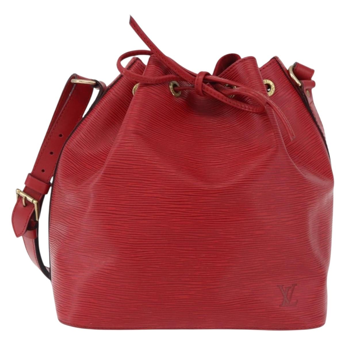 LOUIS VUITTON Epi Petit Noe Shoulder Bag Red M44107 LV Auth 191992