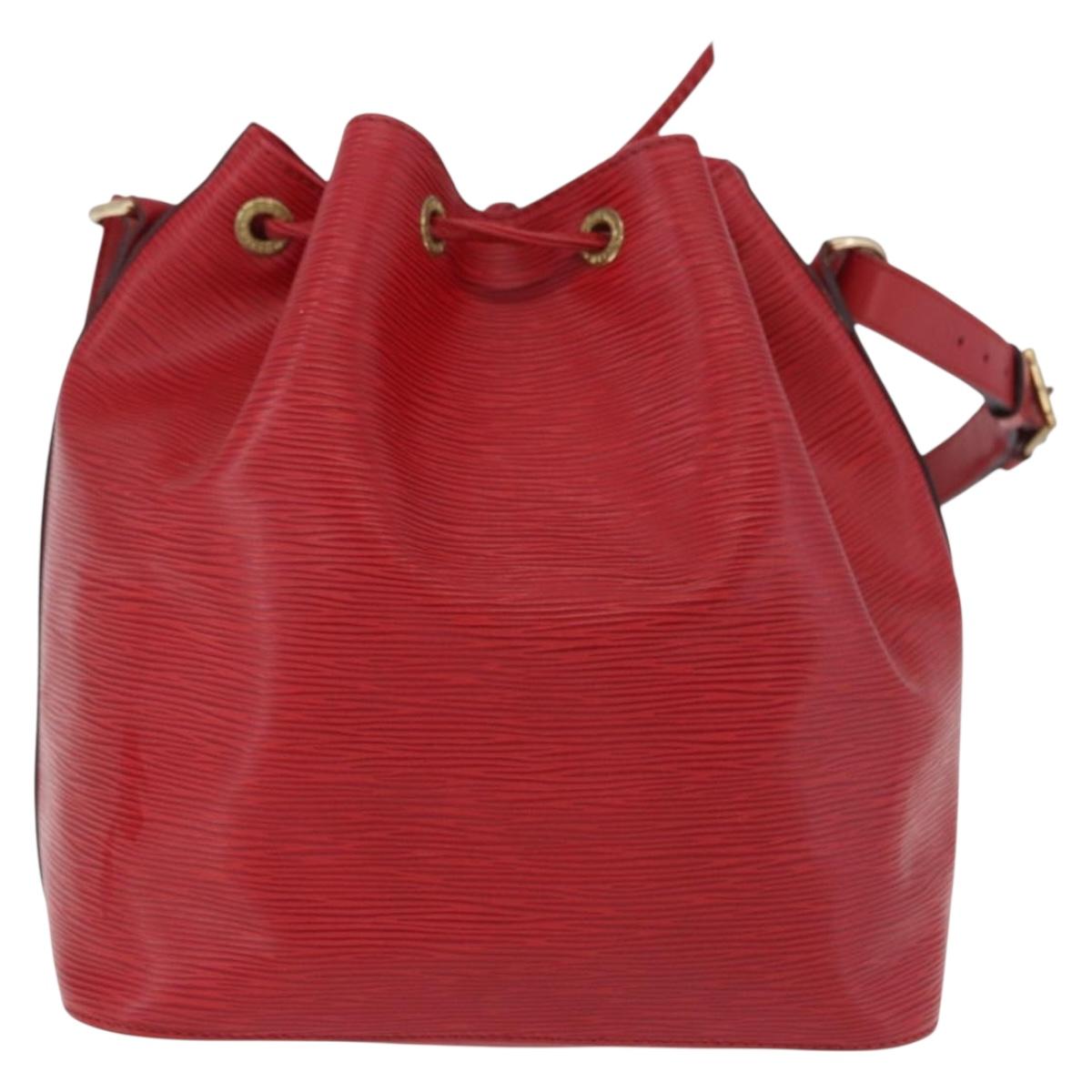 LOUIS VUITTON Epi Petit Noe Shoulder Bag Red M44107 LV Auth 191992