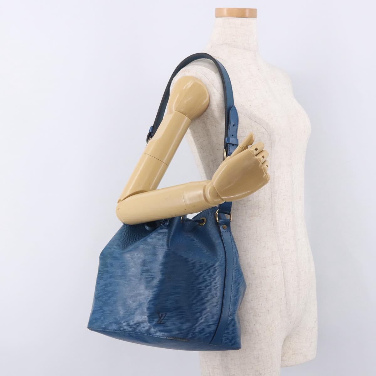 LOUIS VUITTON Epi Petit Noe Shoulder Bag Blue M44105 LV Auth 191993