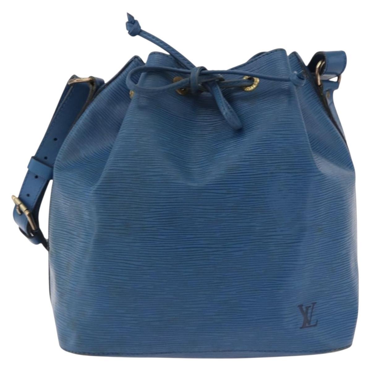 LOUIS VUITTON Epi Petit Noe Shoulder Bag Blue M44105 LV Auth 191993