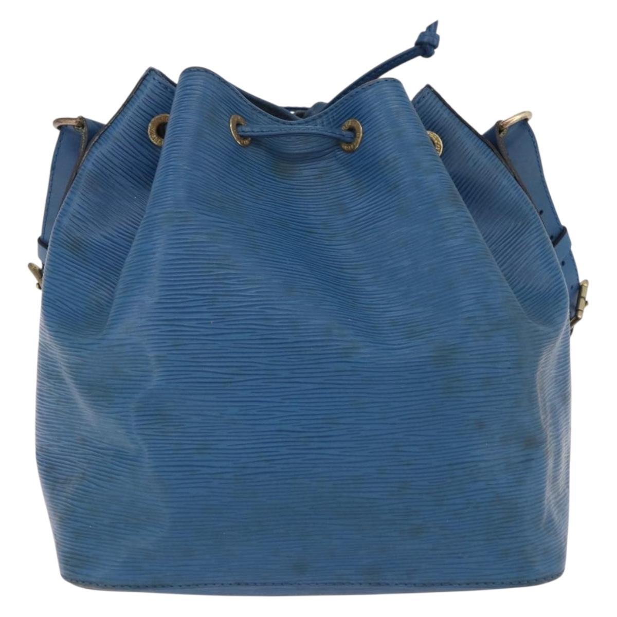 LOUIS VUITTON Epi Petit Noe Shoulder Bag Blue M44105 LV Auth 191993