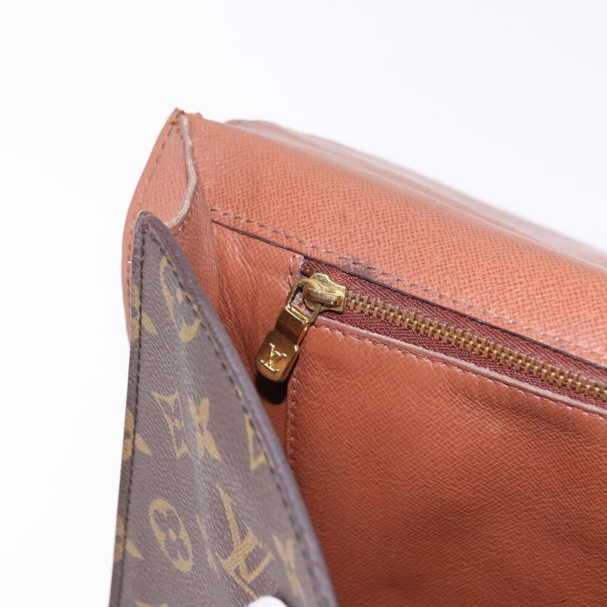 LOUIS VUITTON Monogram Porte envelope Clutch Bag M51801 LV Auth 191996