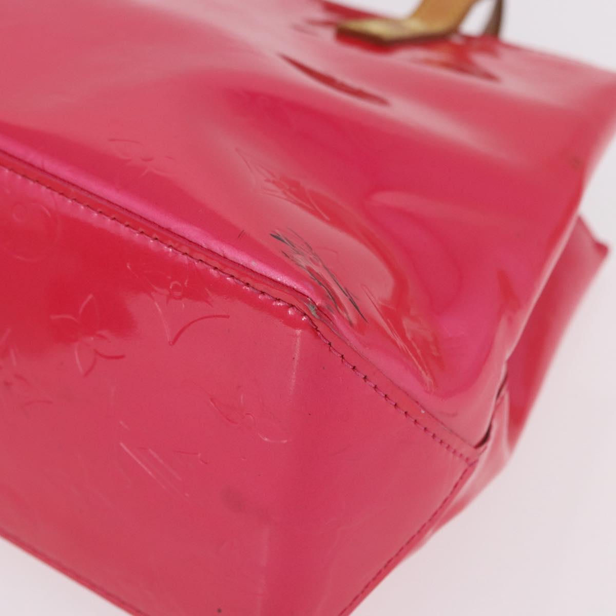 LOUIS VUITTON Monogram Vernis Reade PM Hand Bag Fuchsia Pink M91221 Auth 192000