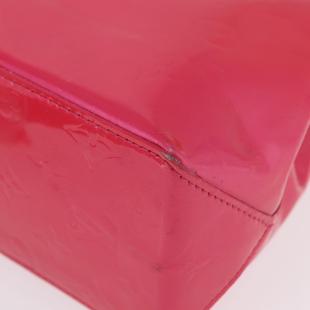 LOUIS VUITTON Monogram Vernis Reade PM Hand Bag Fuchsia Pink M91221 Auth 192000