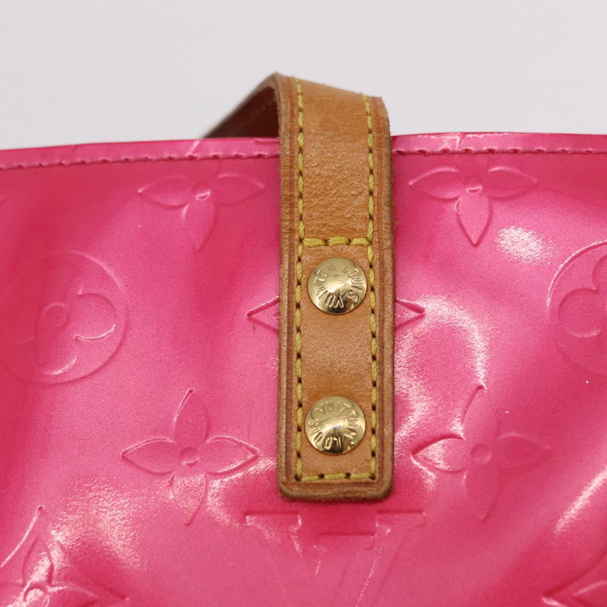 LOUIS VUITTON Monogram Vernis Reade PM Hand Bag Fuchsia Pink M91221 Auth 192000
