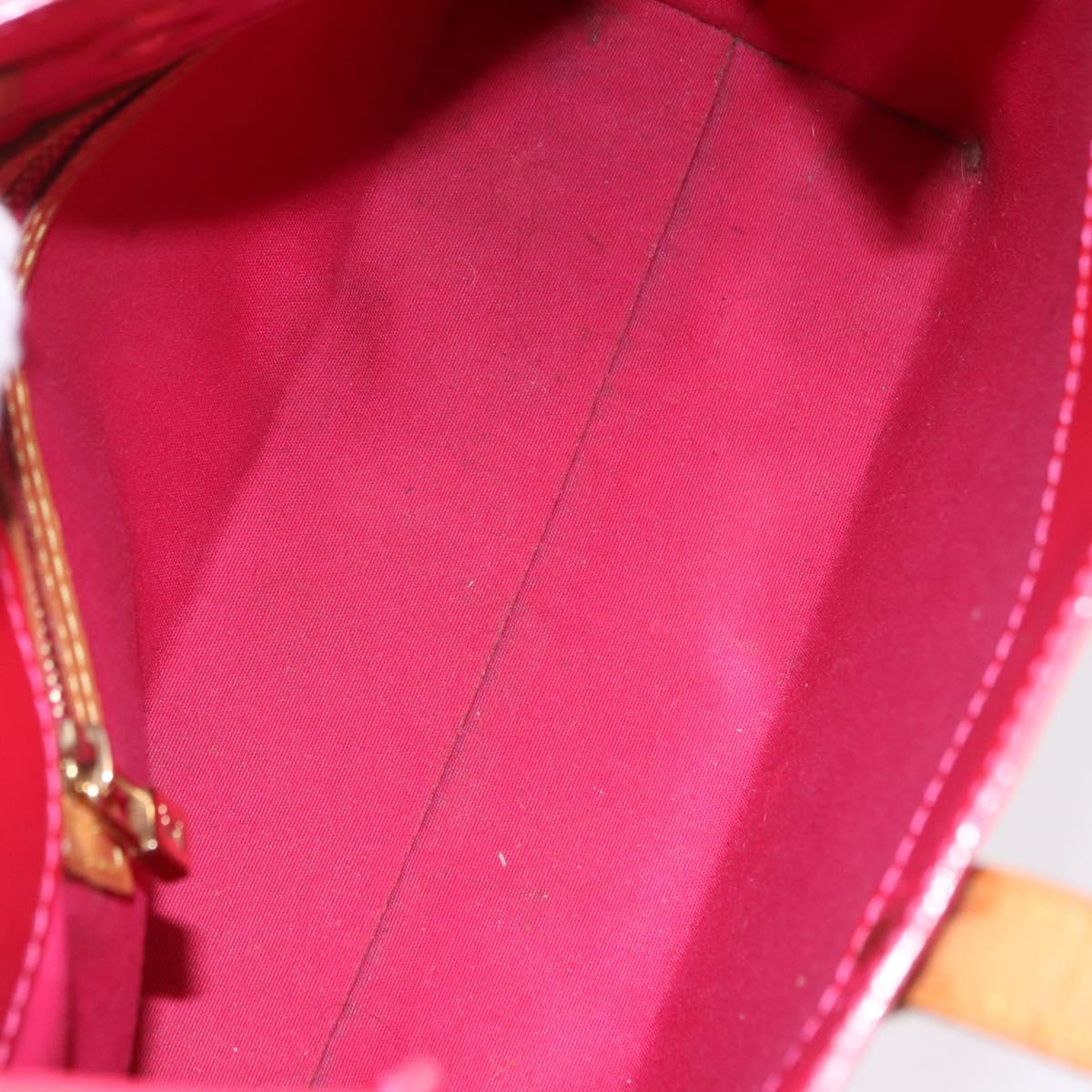 LOUIS VUITTON Monogram Vernis Reade PM Hand Bag Fuchsia Pink M91221 Auth 192000