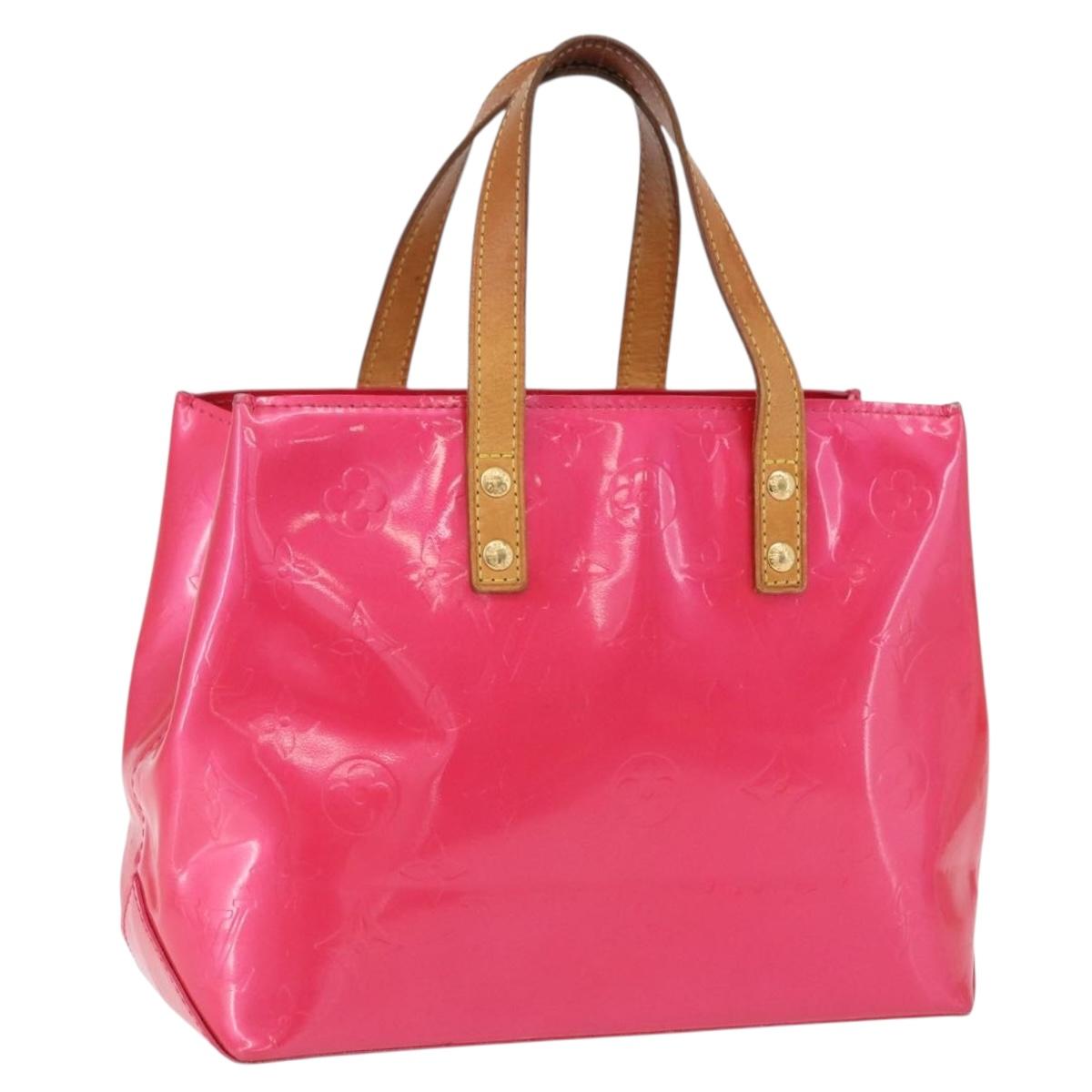 LOUIS VUITTON Monogram Vernis Reade PM Hand Bag Fuchsia Pink M91221 Auth 192000